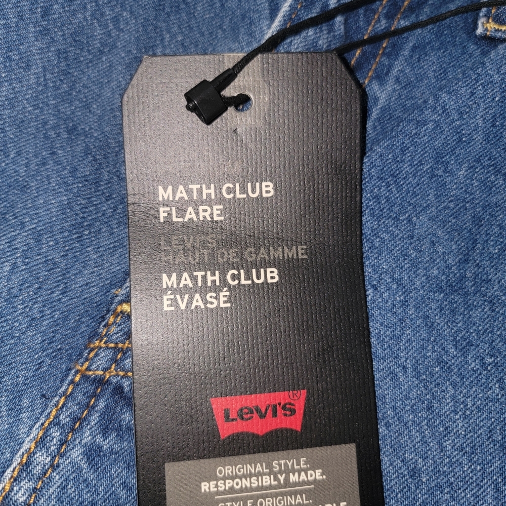 Levi's Math Club Flare High Rise Blue Jeans - Picture 11 of 11